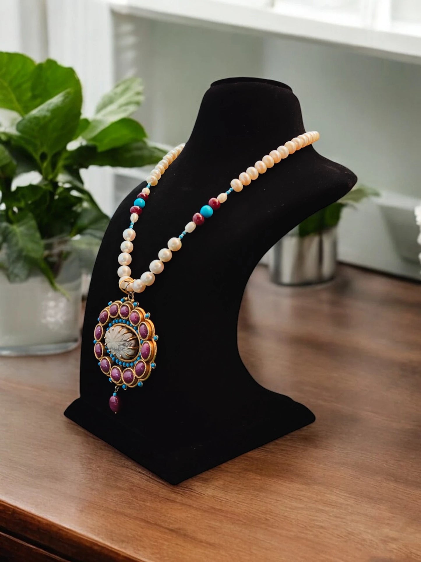 Trisha Semi-Pr. Navratan Necklace