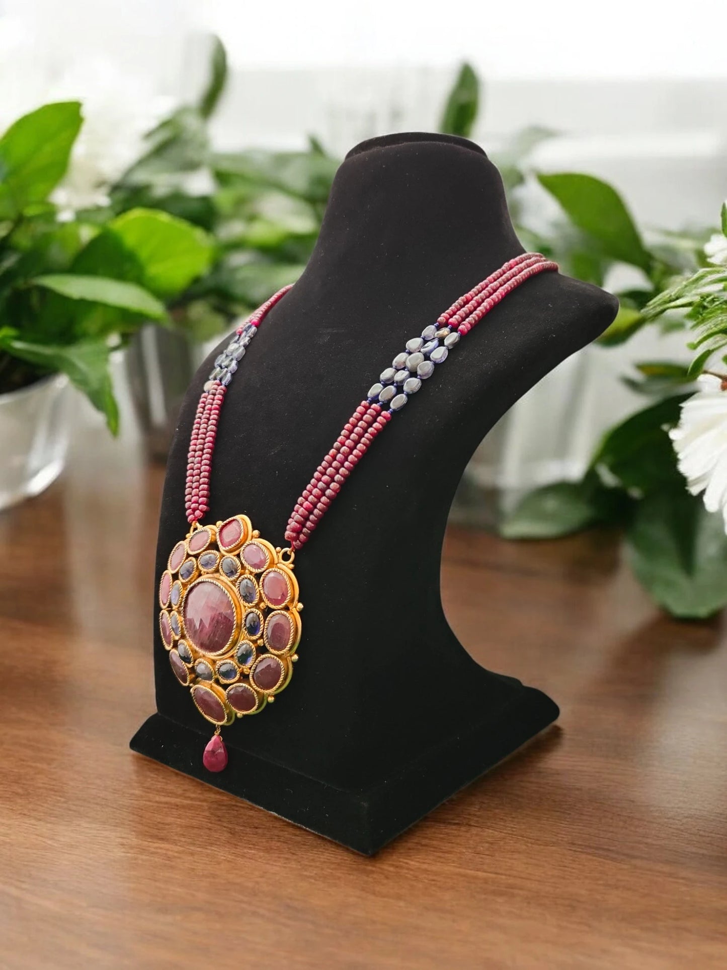 Lata Semi-Pr. Navratan Necklace