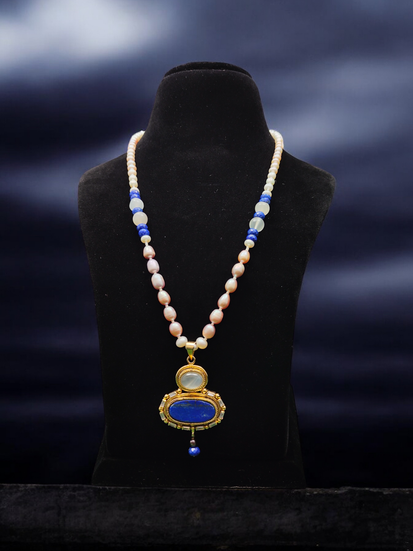 Ojasvi Semi-Pr. Navratan Necklace
