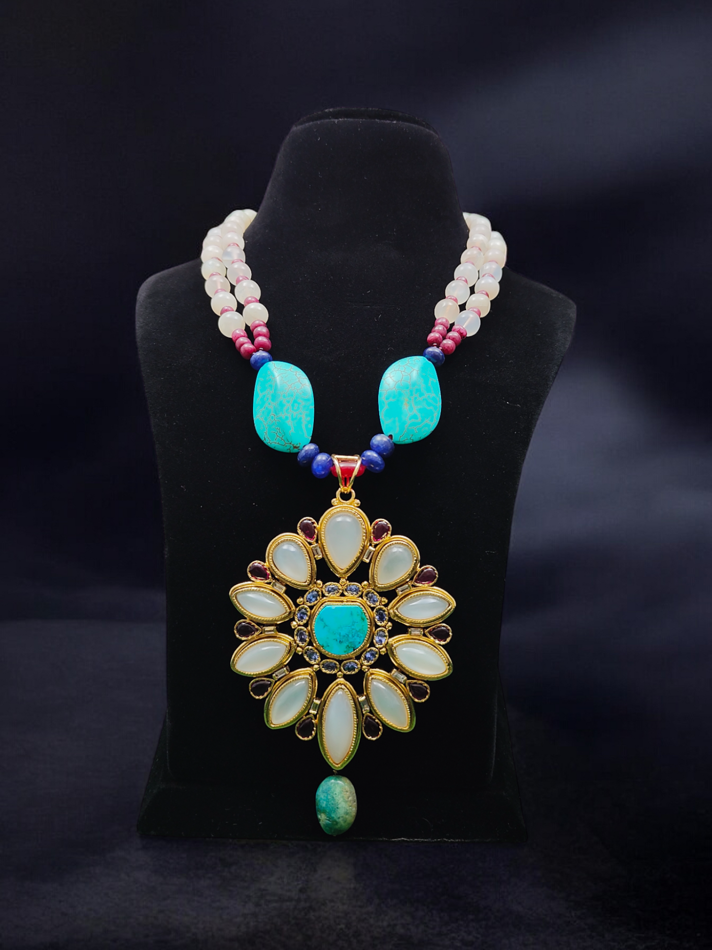 Tanishka Semi-Pr. Navratan Necklace