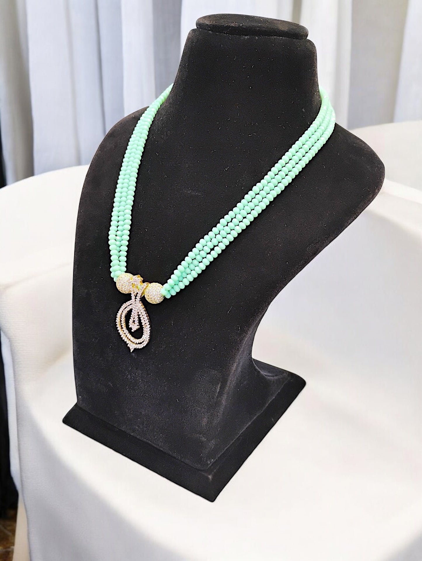 Shreya Zircon Pendent Set