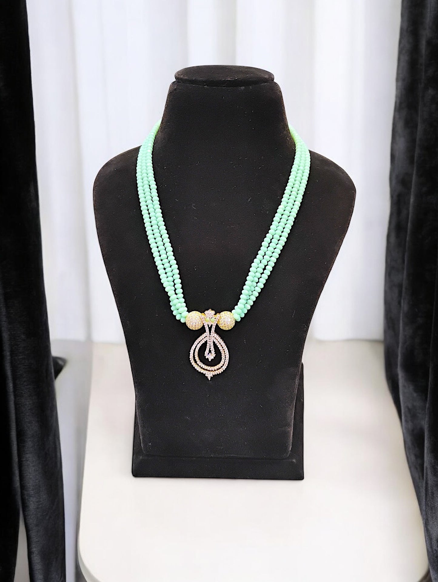 Shreya Zircon Pendent Set