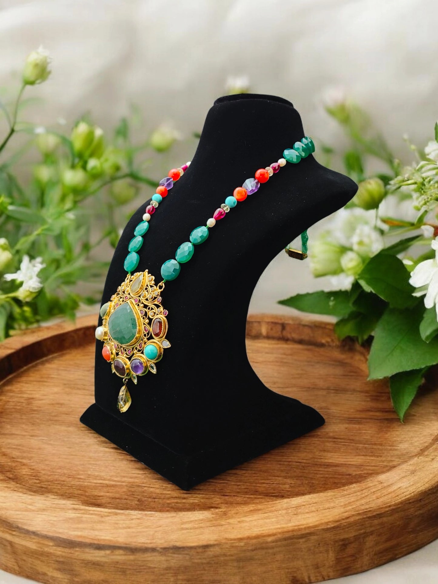 Jyoti Semi-Pr. Navratan Necklace