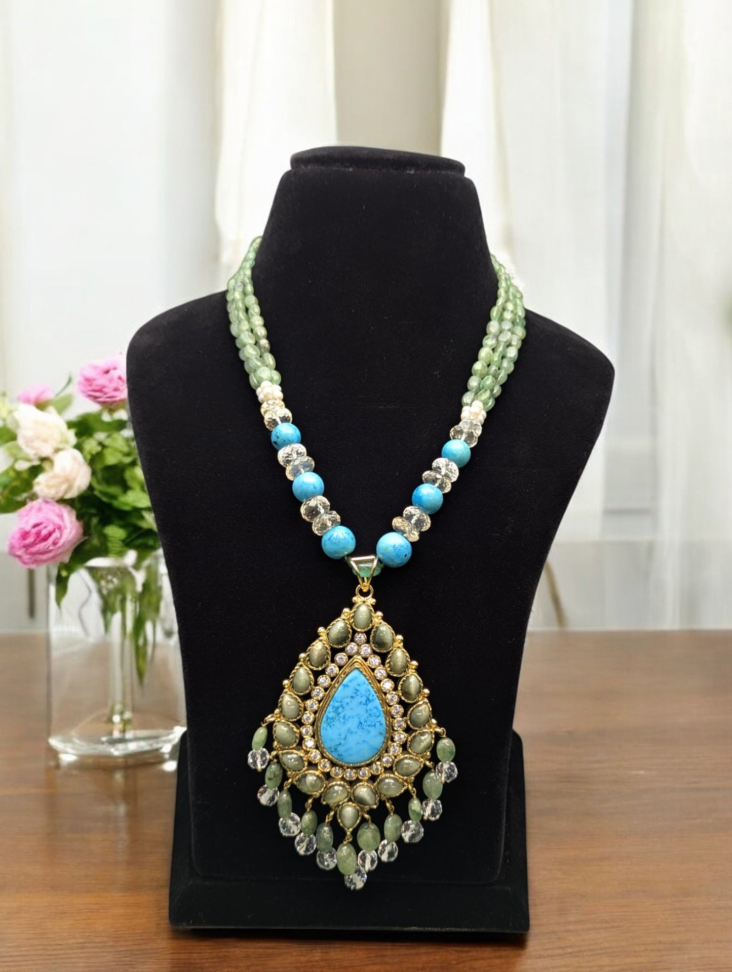 Aarohi Semi-Pr. Navratan Necklace