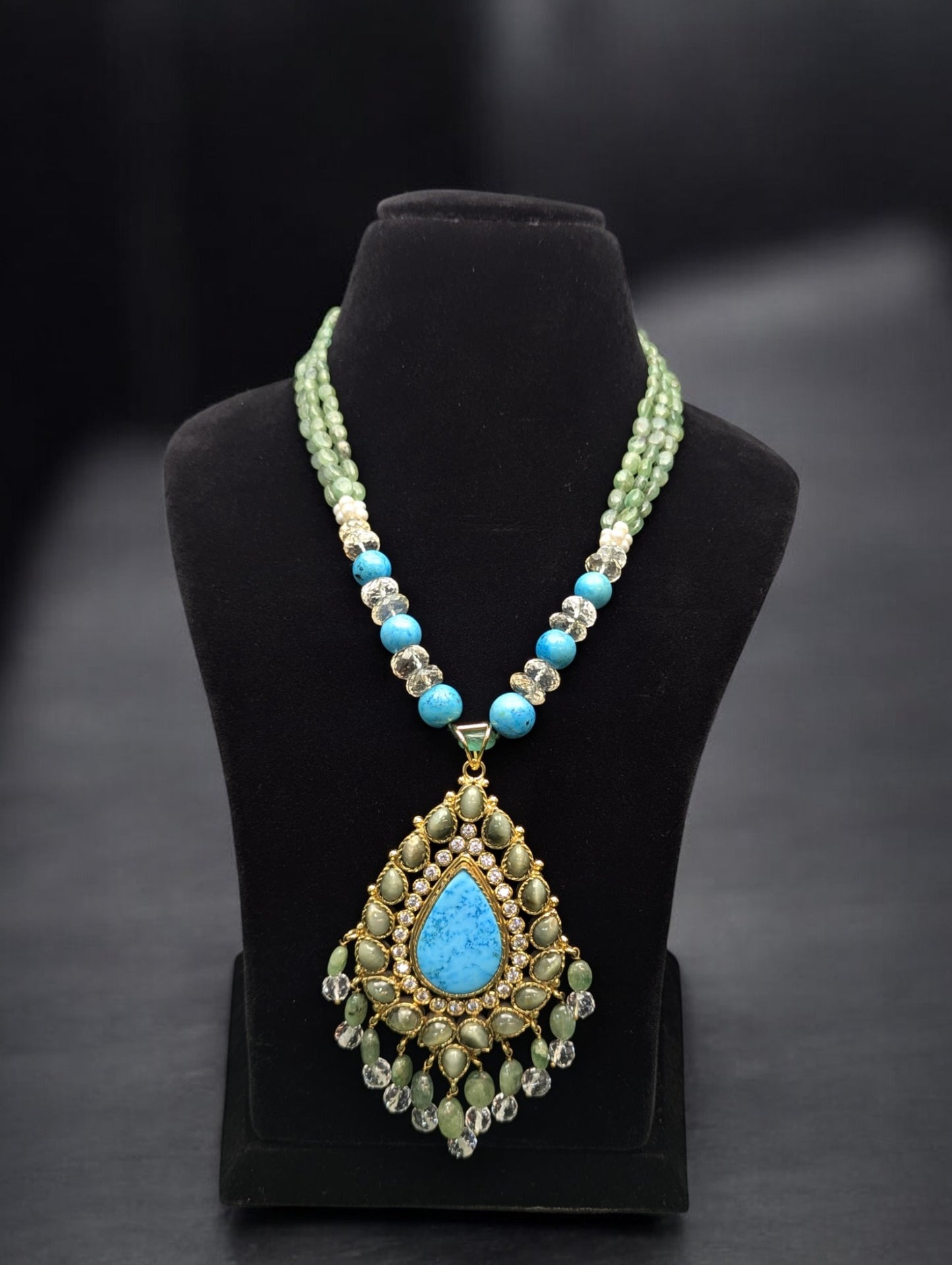 Aarohi Semi-Pr. Navratan Necklace