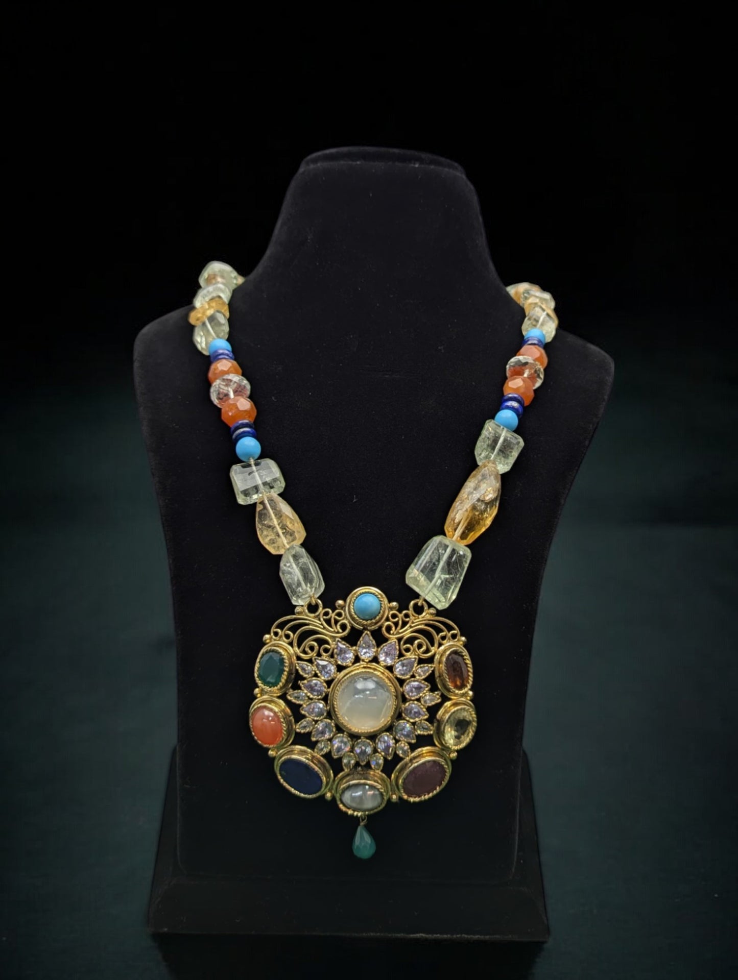 Meera Semi-Pr.Navratan Necklace