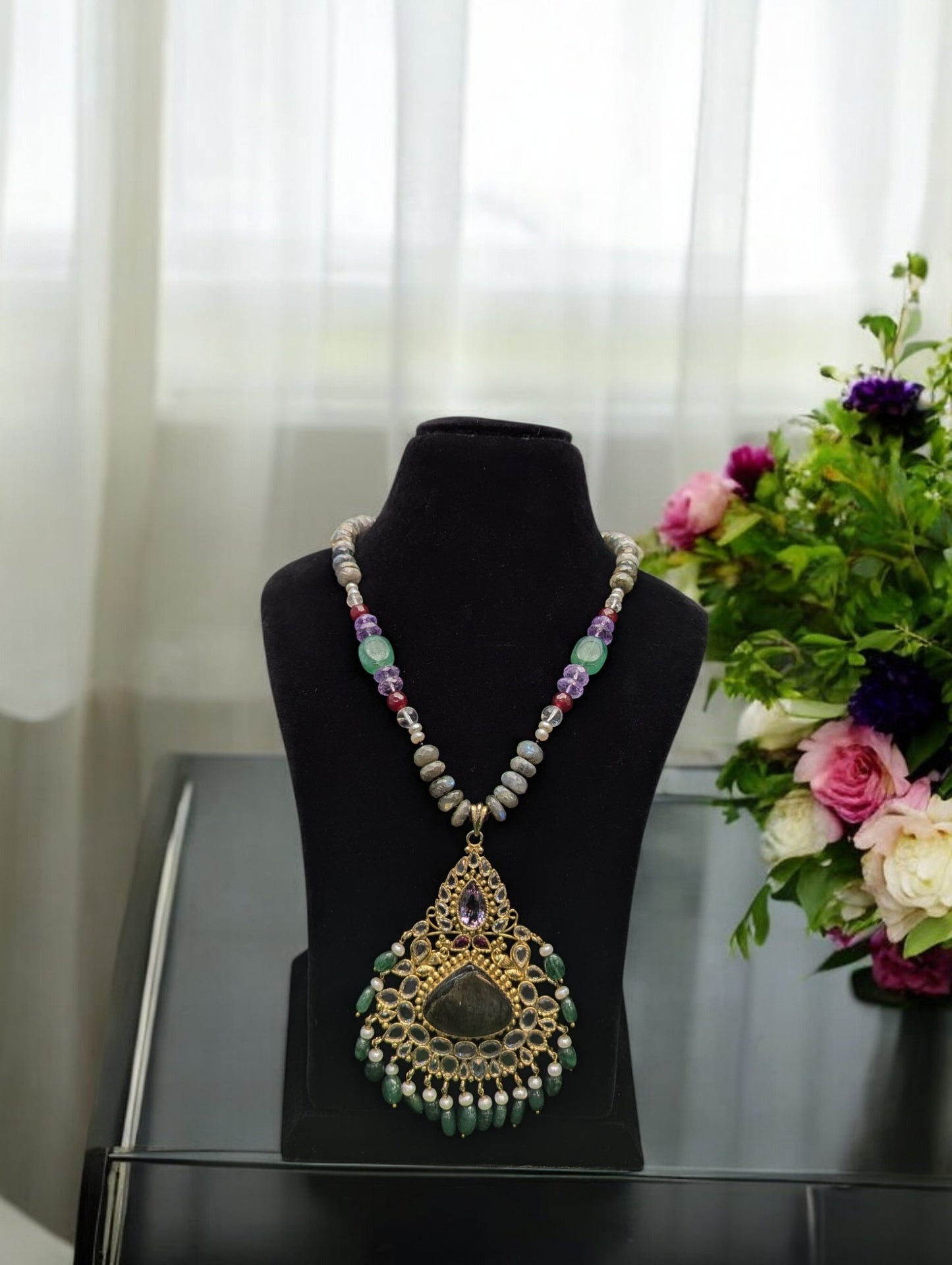 Nandini Semi-Pr.Navratan Necklace