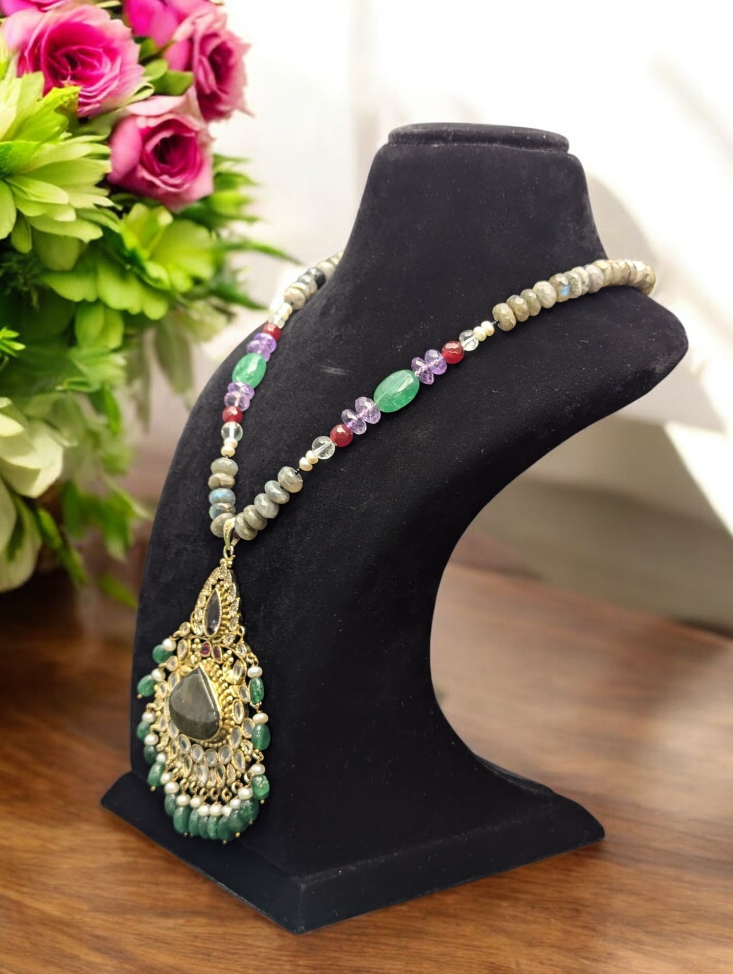 Nandini Semi-Pr.Navratan Necklace