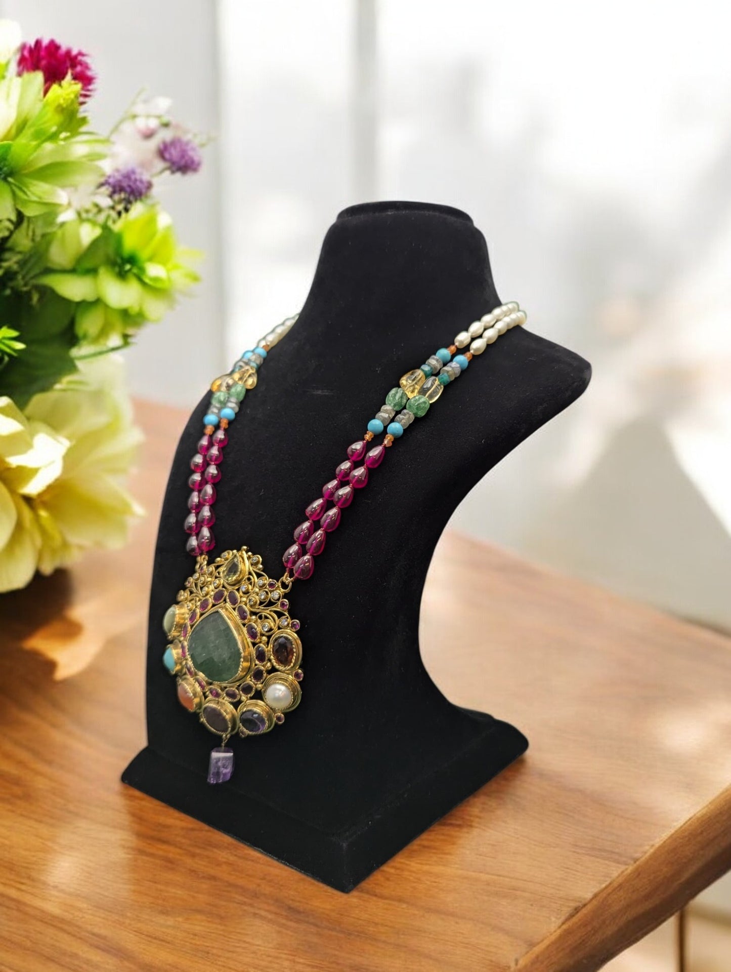 Ishita Semi-Pr. Navratan Necklace