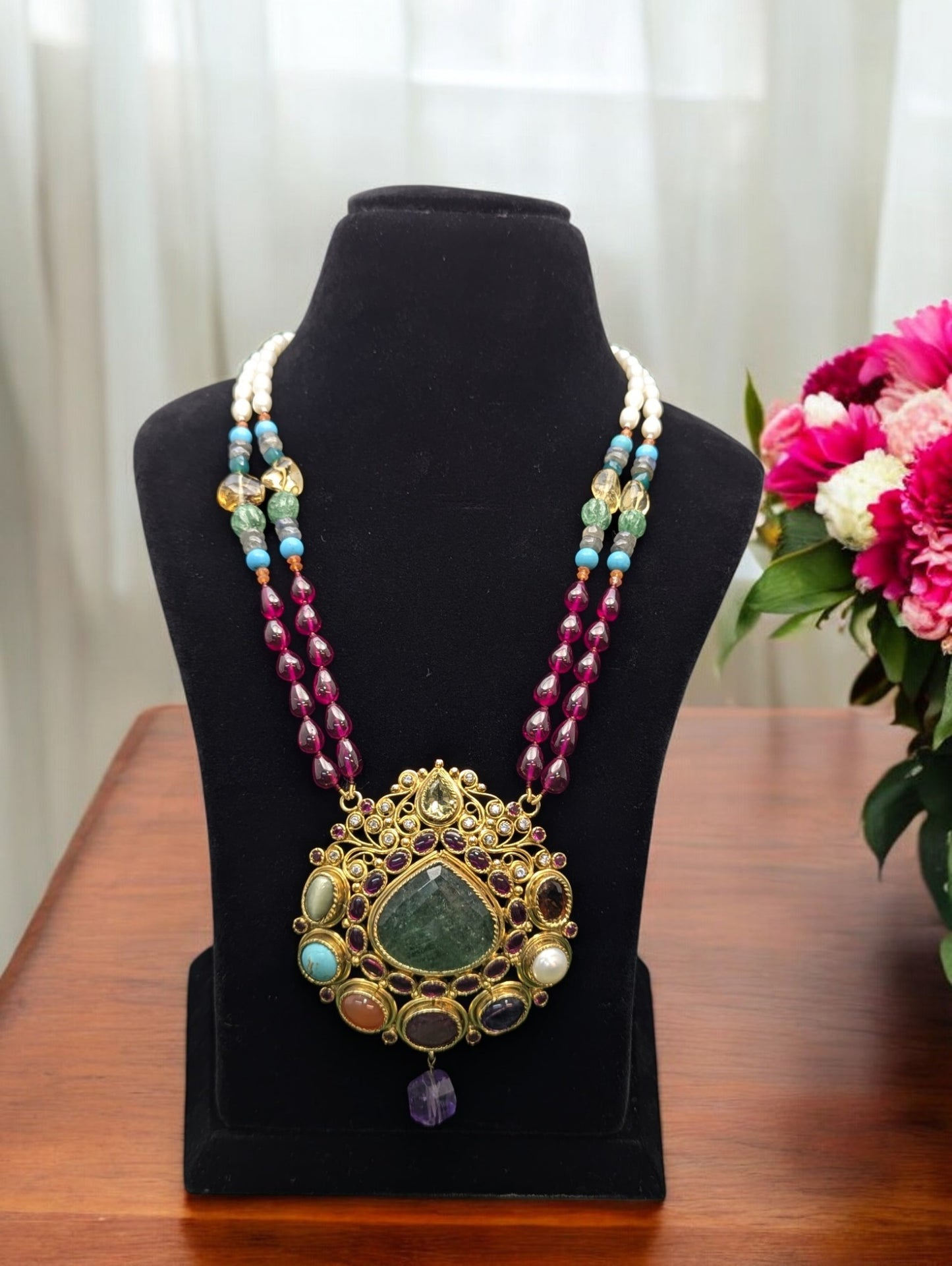 Ishita Semi-Pr. Navratan Necklace