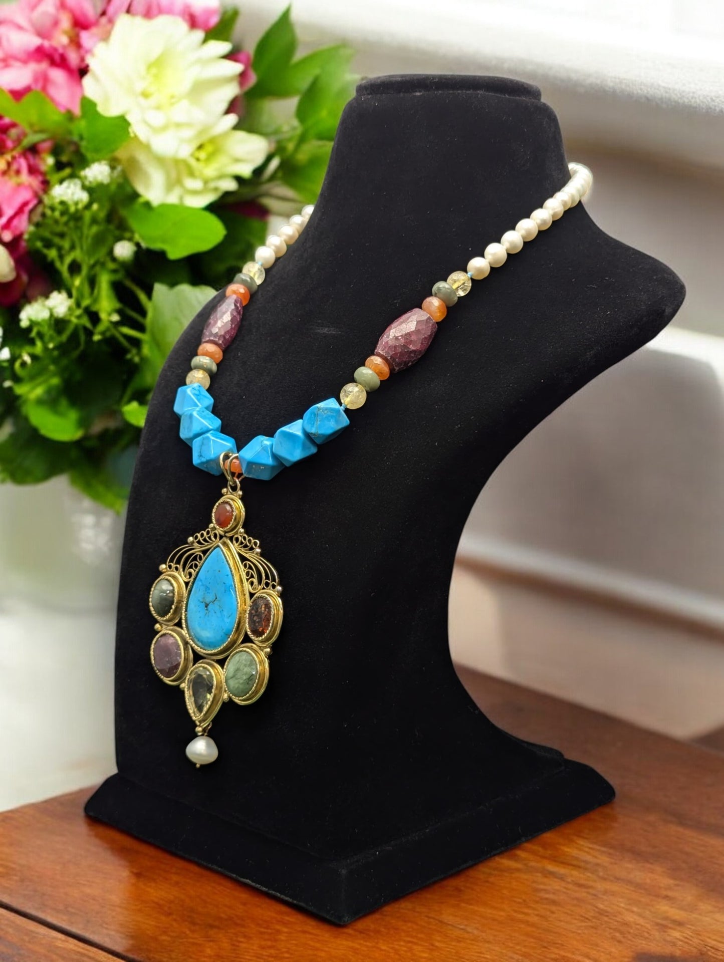 Zoya Semi-Pr. Navratan Necklace