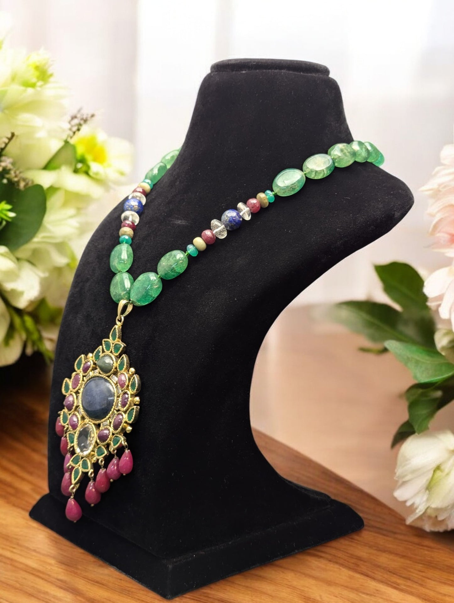 Myra Semi-Pr. Navratan Necklace