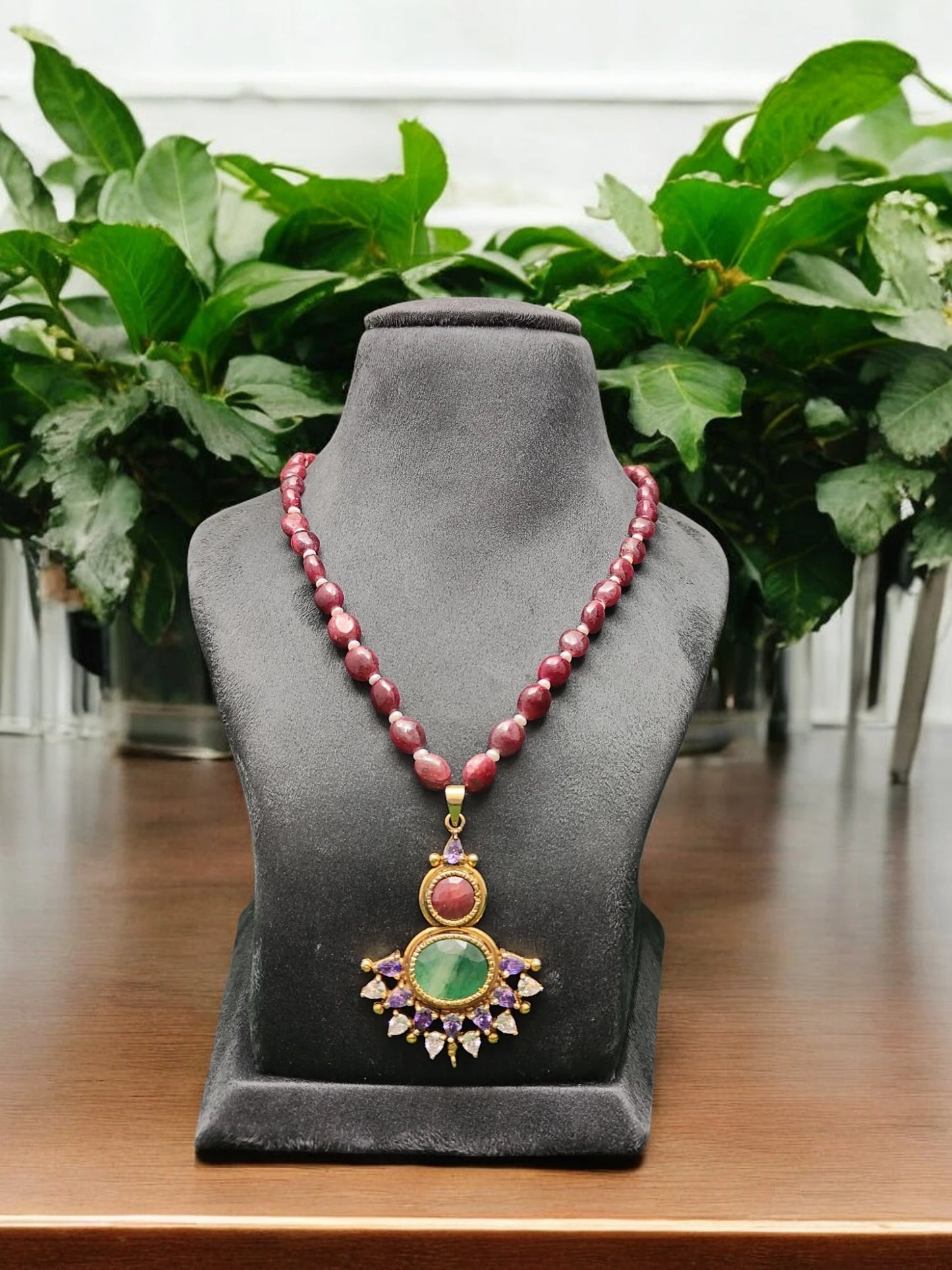 Urmi Semi-Pr. Navratan Necklace