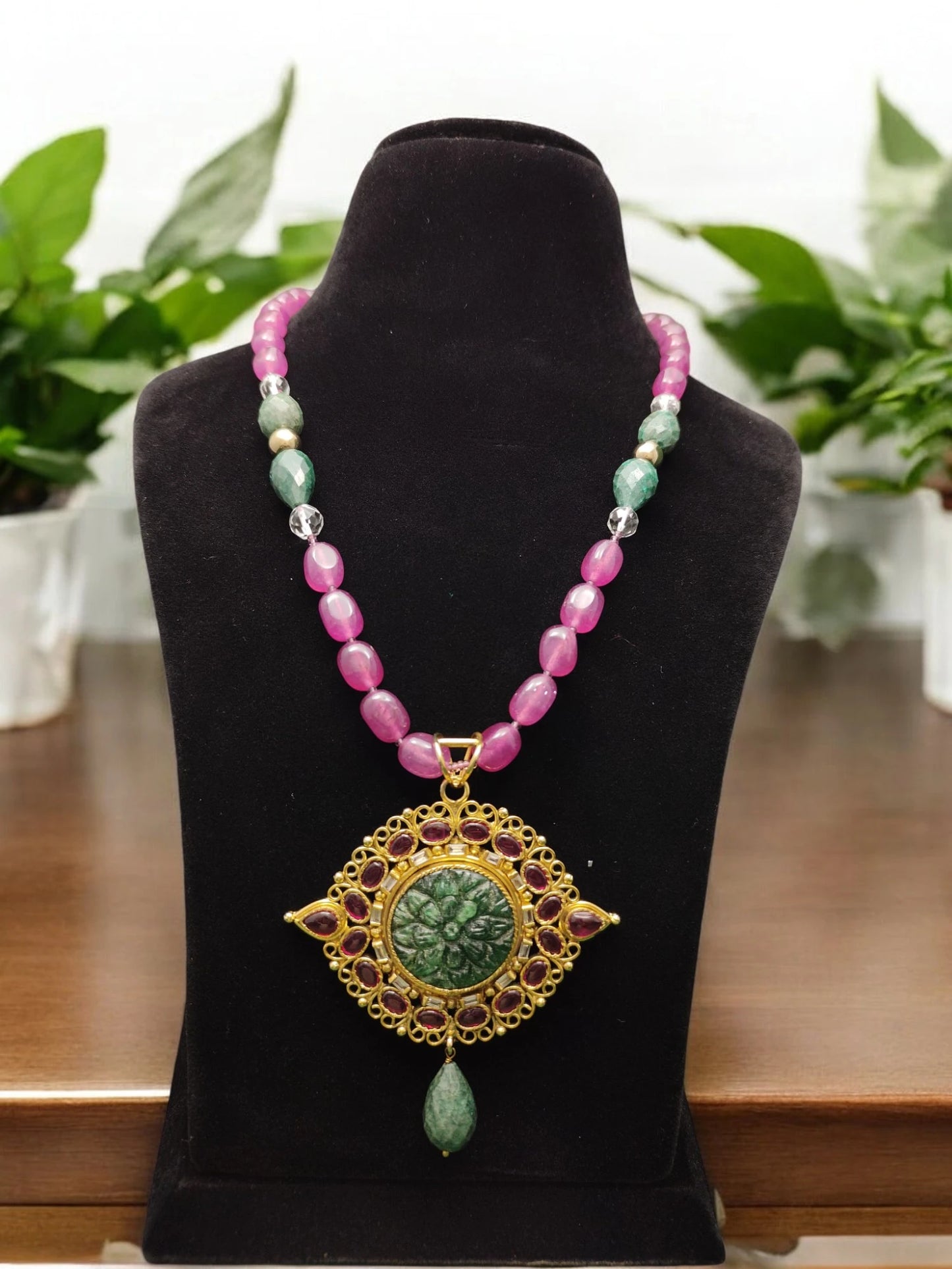 Nandini Semi-Pr. Navratan Necklace