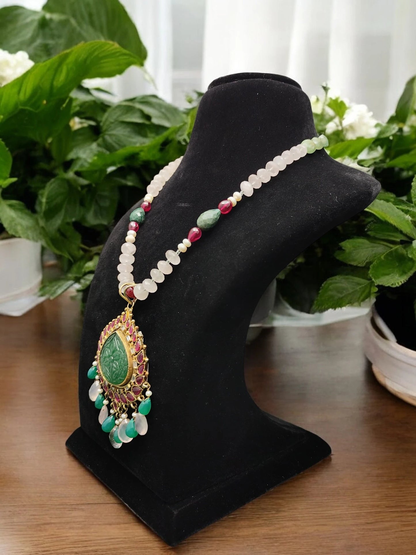 Shivani Semi-Pr. Navratan Necklace