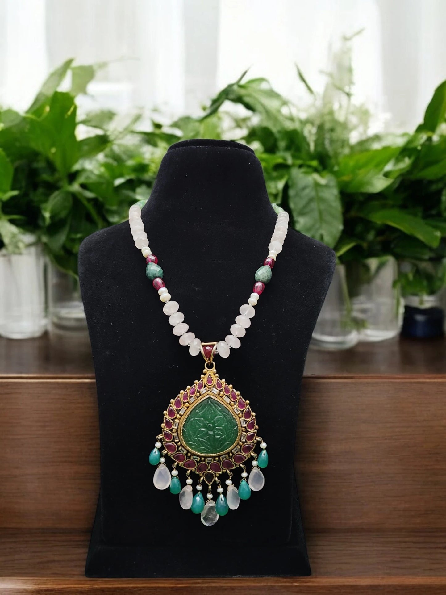 Shivani Semi-Pr. Navratan Necklace