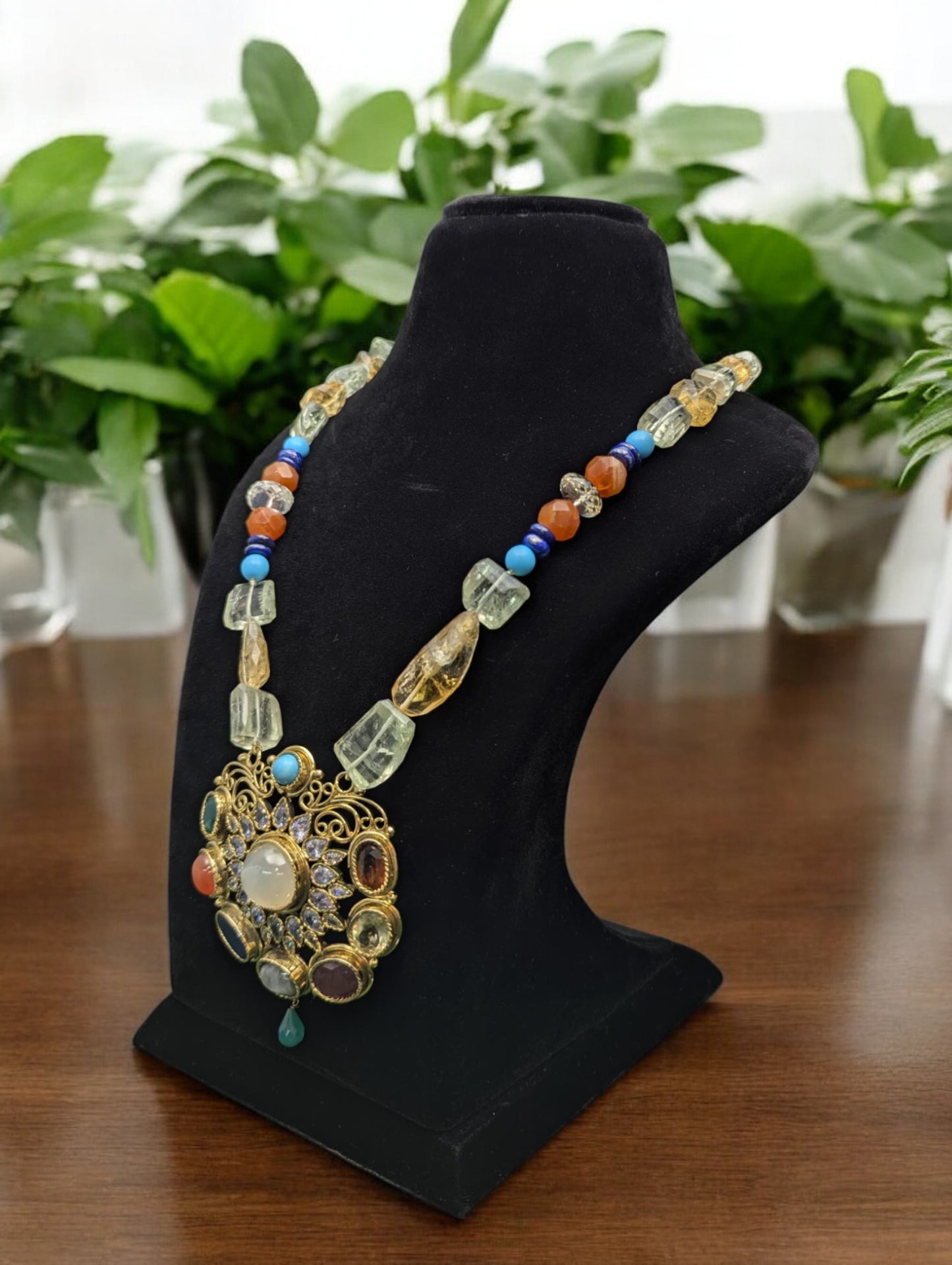 Meera Semi-Pr.Navratan Necklace