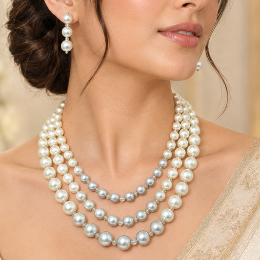 Mangai Pearl Necklace Sets