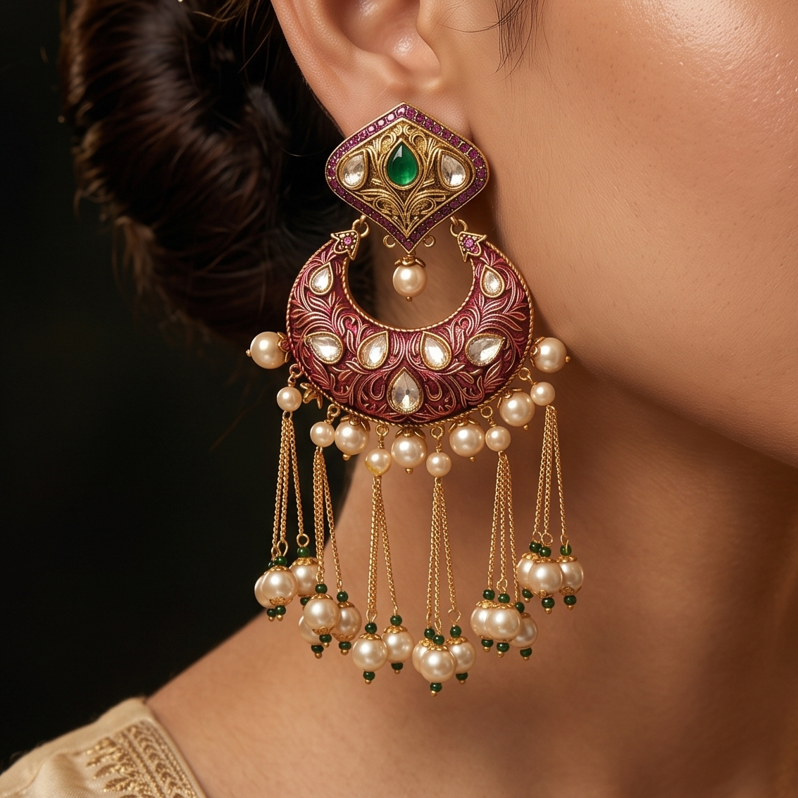 Polki Earring - E000TV