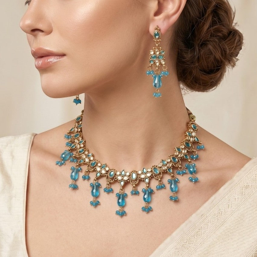 Polki Necklace Set - E004HQ