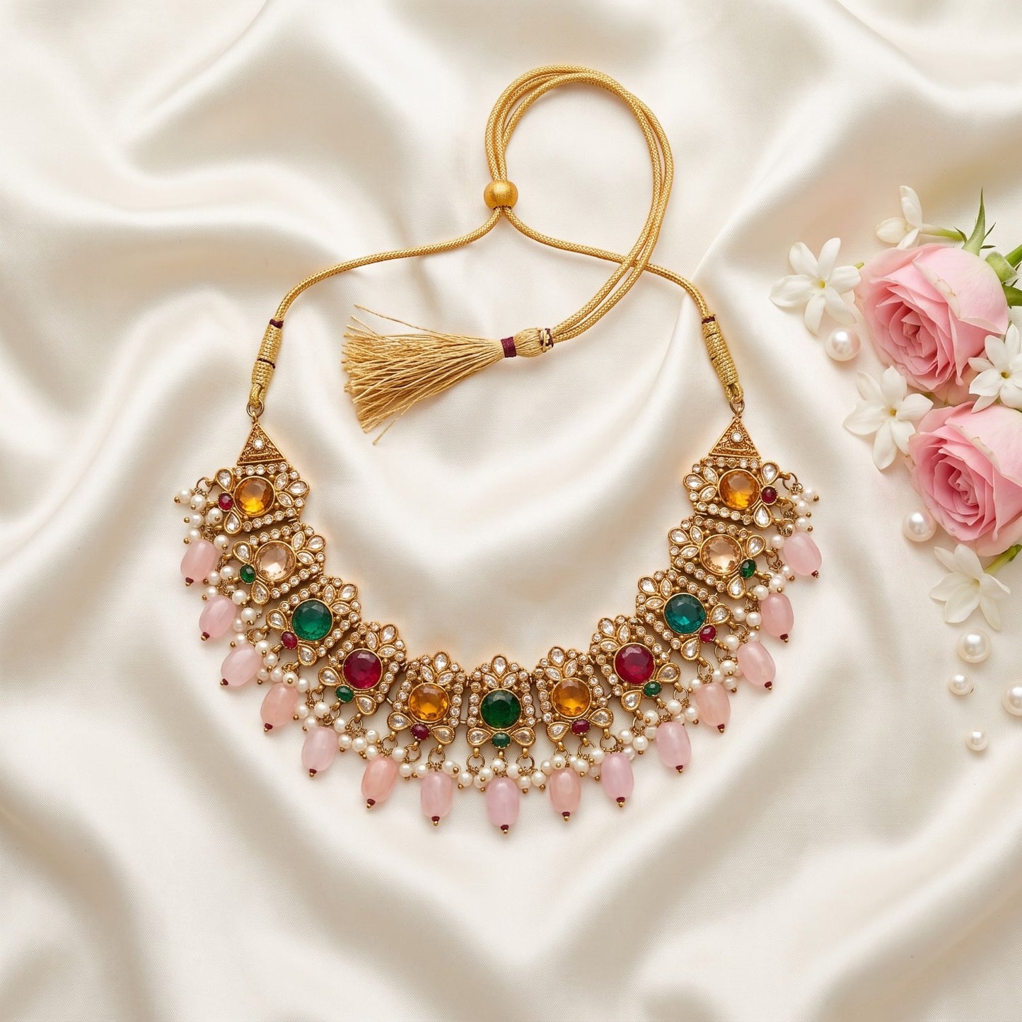 Polki Necklace Set - E004IQ