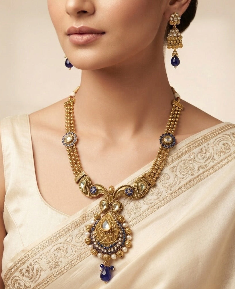 Polki Necklace Set - E004IT