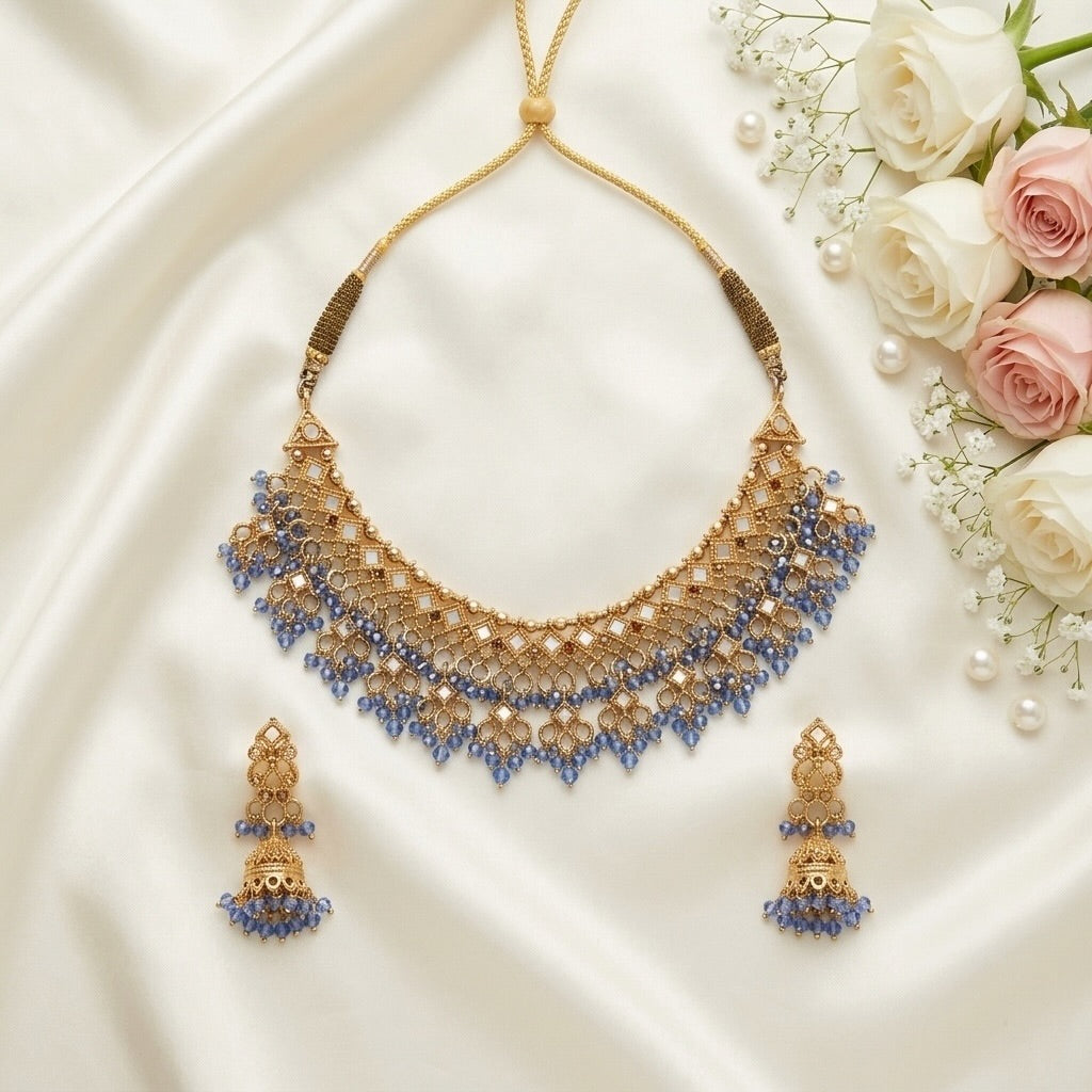 Polki Necklace Set - E004J4