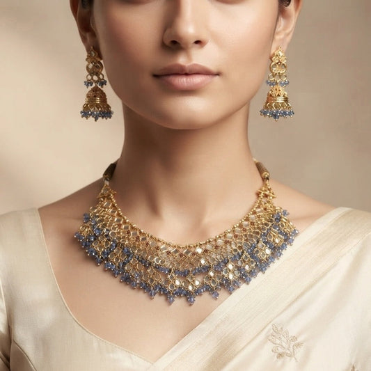 Polki Necklace Set - E004J4