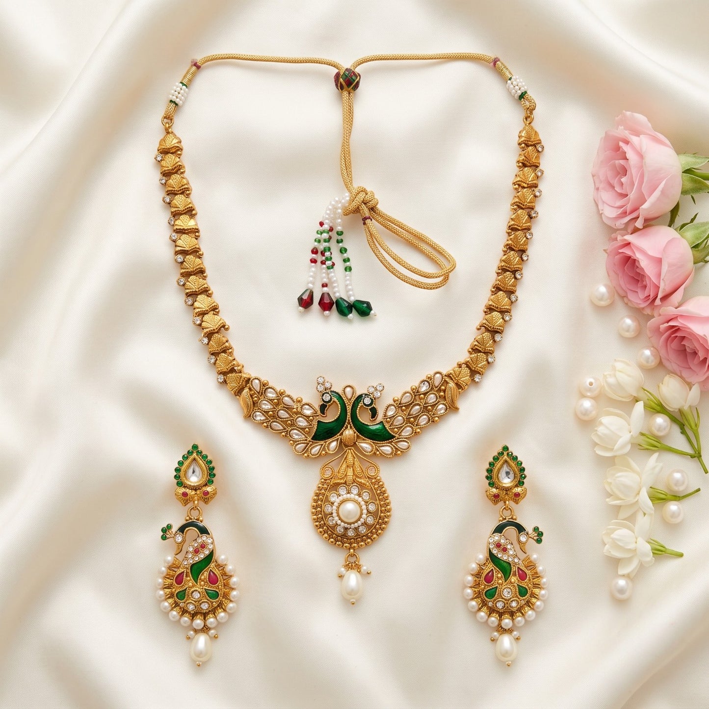 Polki Necklace Set - E004K2