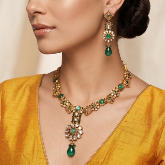 Polki Necklace Set - E004K4