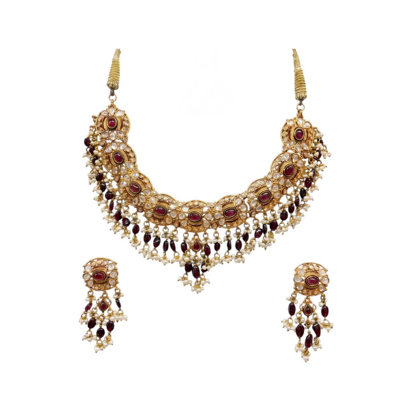 Polki Necklace Set - E004KC