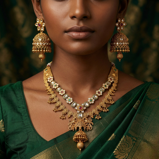 Temple Necklace Set