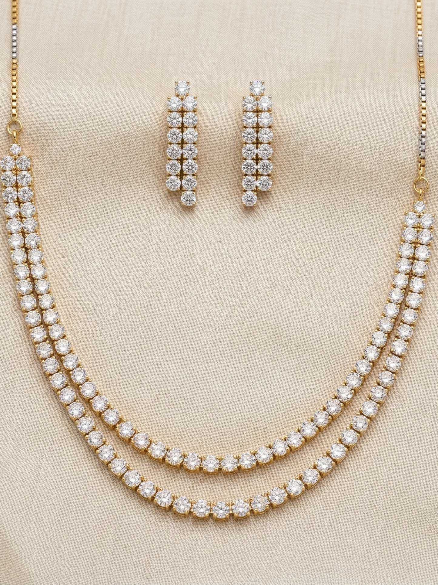 Stella Zircon Gold-Plated Necklace Set