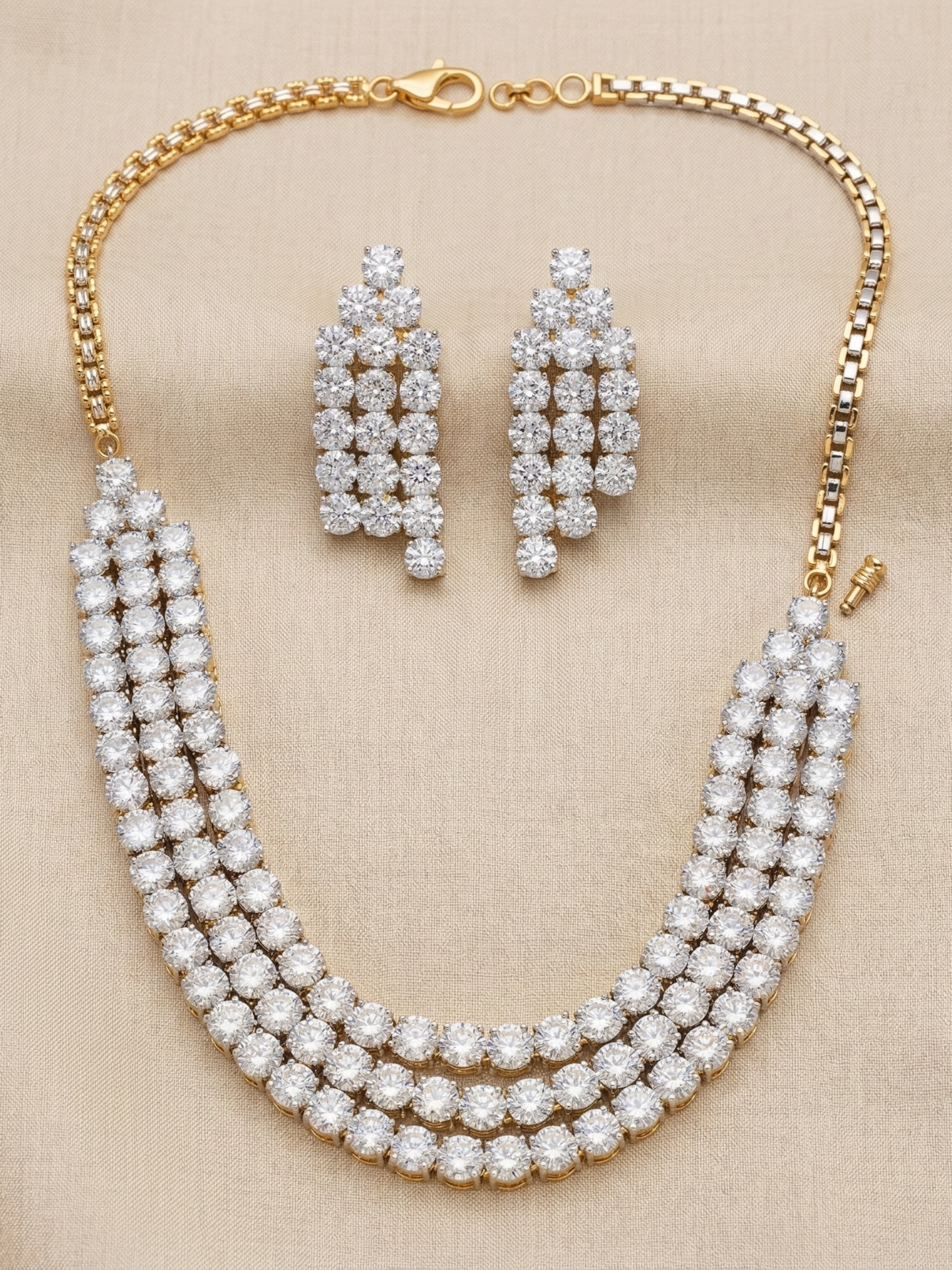 Hazel Zircon Gold-Plated Necklace Set