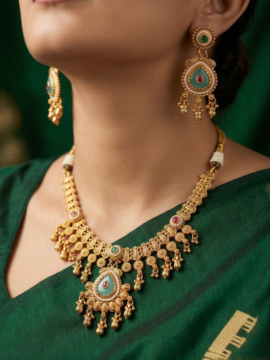 Akshara Temple Necklace