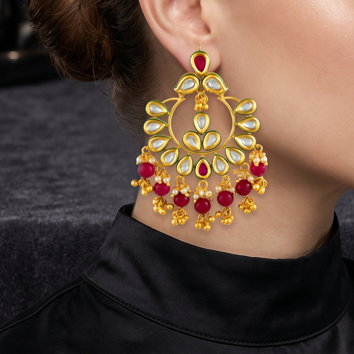 Indira Kundan Earrings