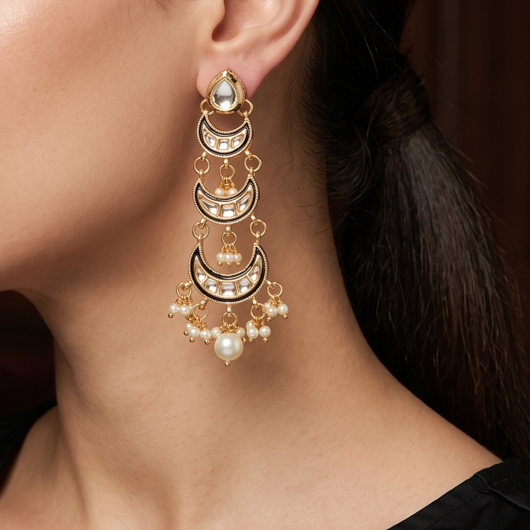 Ritika Kundan Earrings