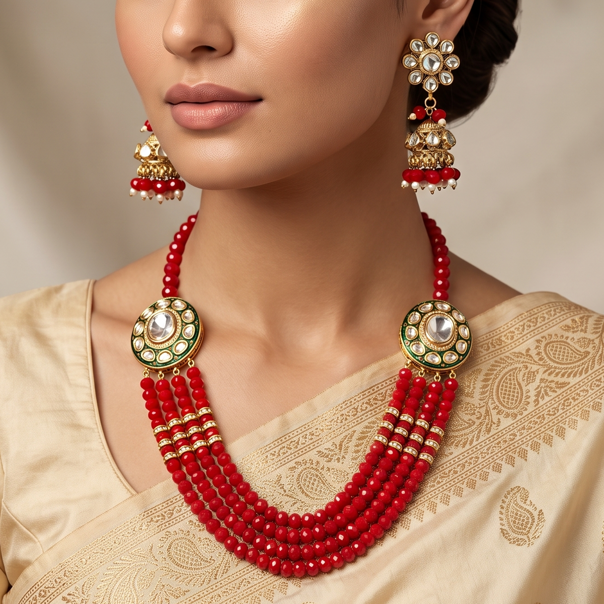 Shivani Kundan Necklace Set