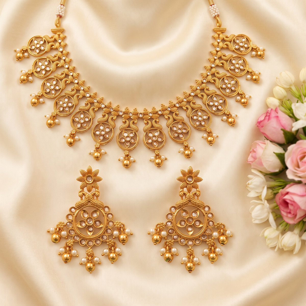 Diya Temple Necklace