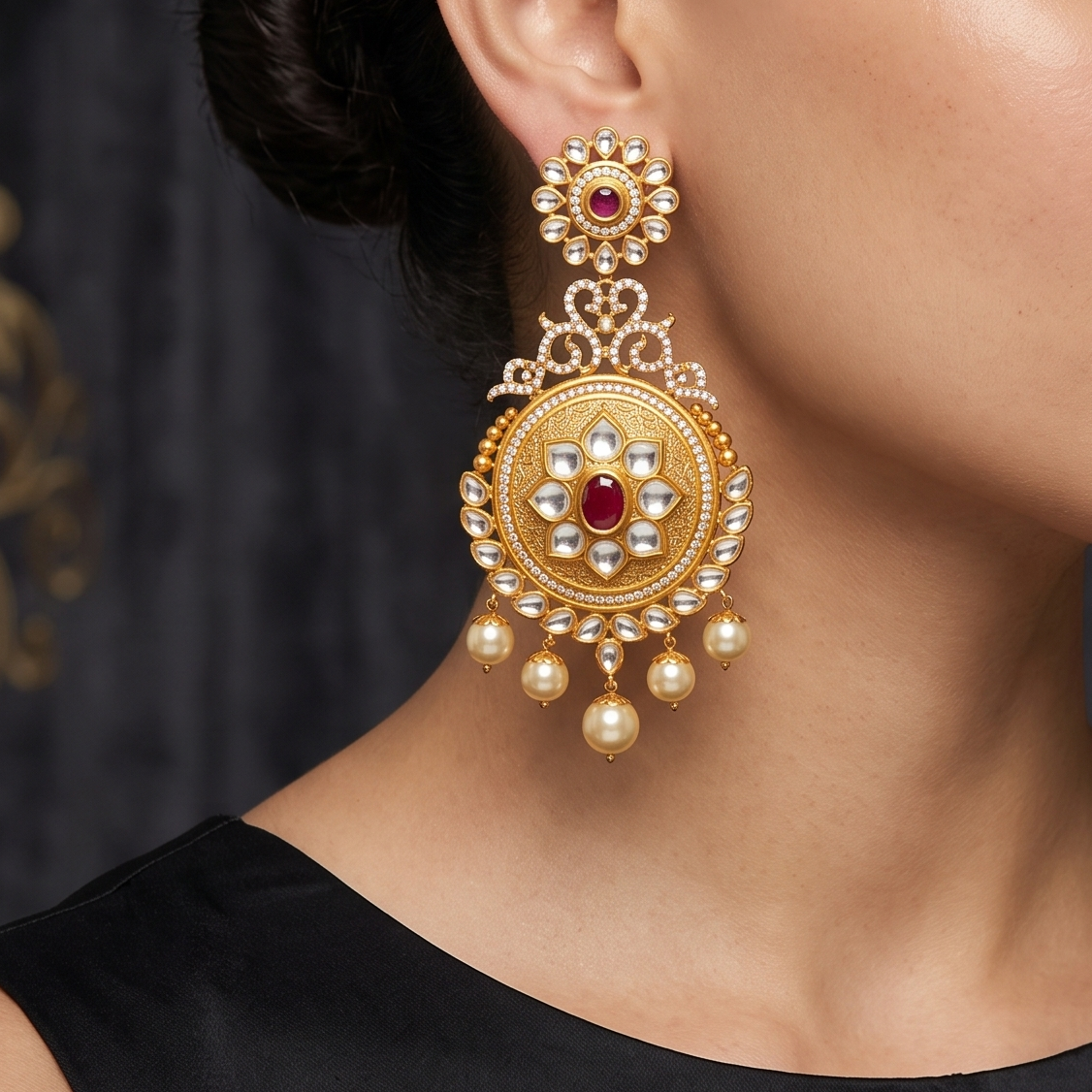 Poonam Kundan Earrings