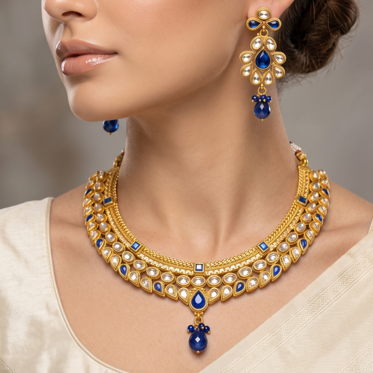 Keya Polki Necklace Set