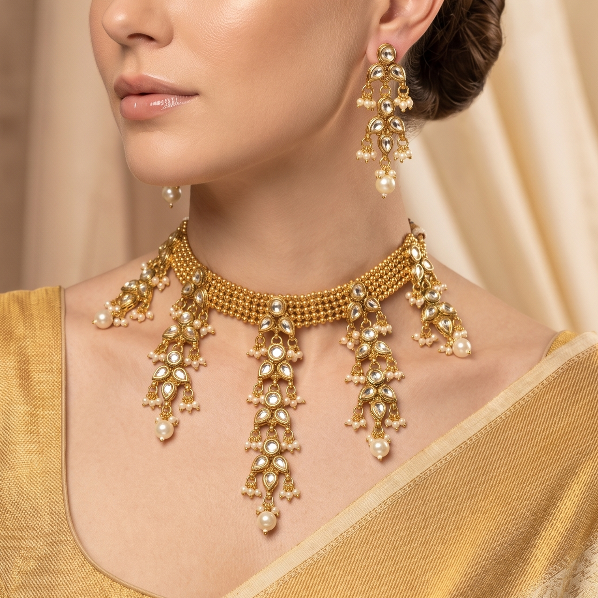Sonia Kundan Necklace Set
