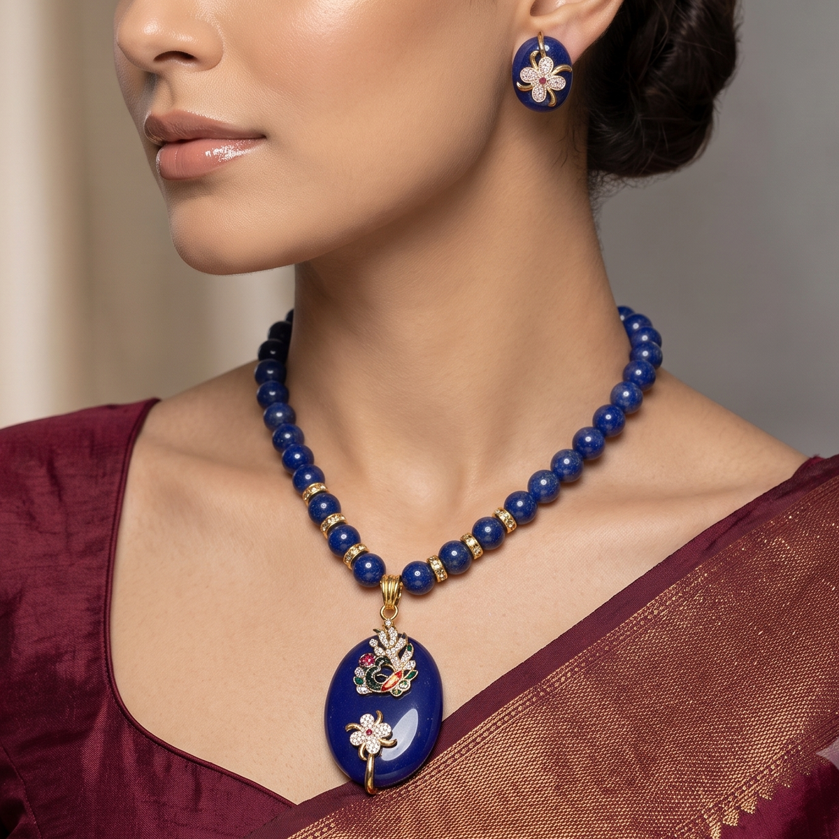 Kiara Kundan Pendent Set